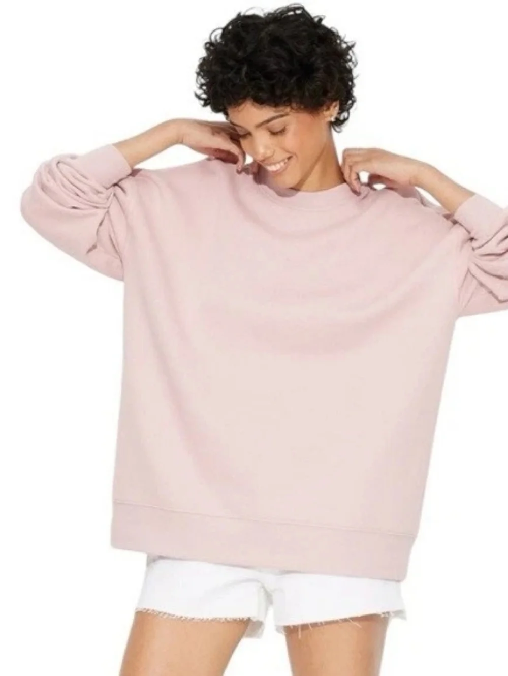 Wild Fable Oversized Graphic West Coast Sweatshirt Pink Size XXL New - Picture 3 of 9
